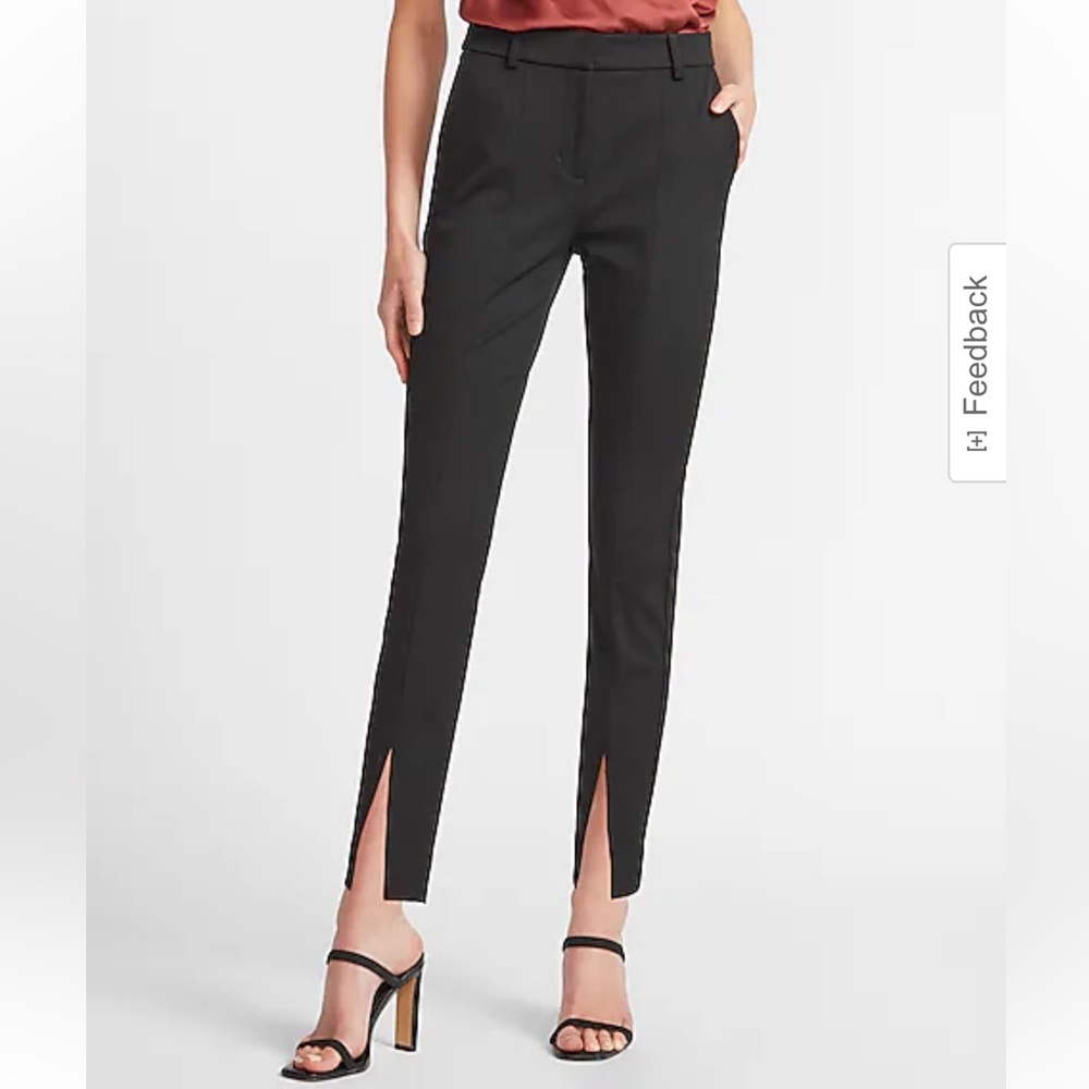 NWOT Express High Waisted Front Slit Skinny Pant
